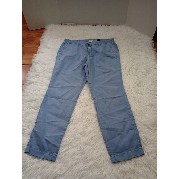 J. Crew Women's Size 8 Blue Light Wash Cotton Blend Stretch Jeans Style F3176 - Picture 2 of 9